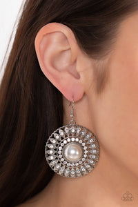 Paparazzi Glorified Glitz - White Earrings