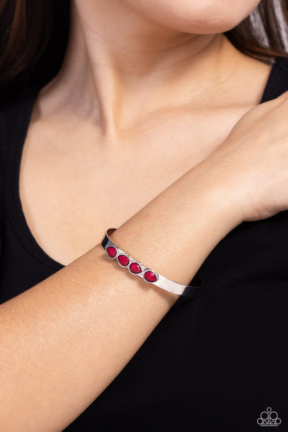 Paparazzi Prismatically Petite - Red Bracelet