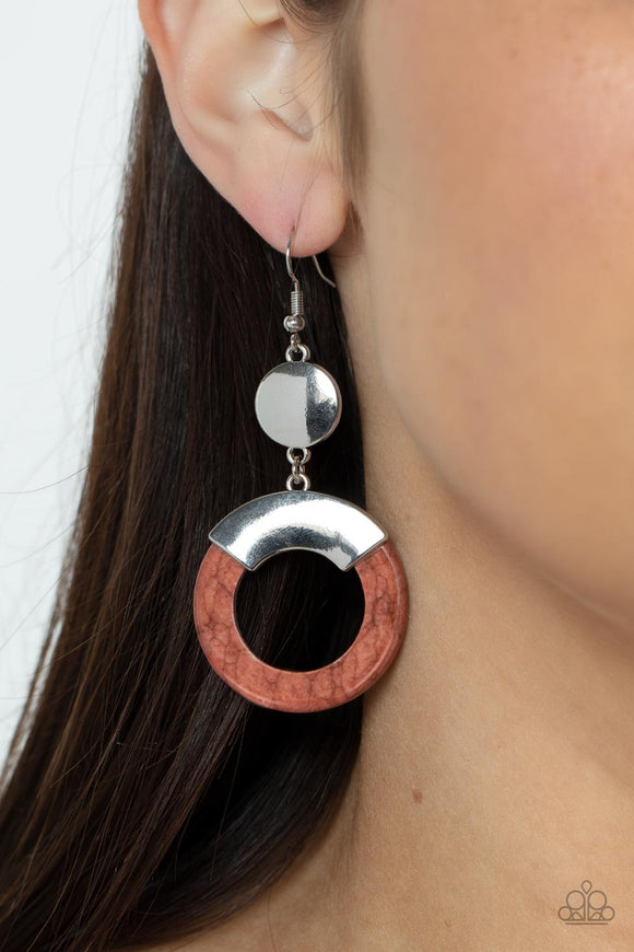 Paparazzi ENTRADA at Your Own Risk - Brown Earrings