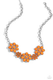 Paparazzi Flamboyantly Flowering - Orange Necklace