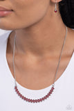 Paparazzi Dicey Demure - Red Necklace
