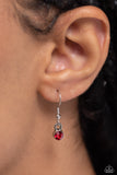 Paparazzi Dicey Demure - Red Necklace