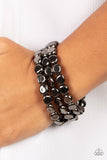 Paparazzi HAUTE Stone - Black Bracelet