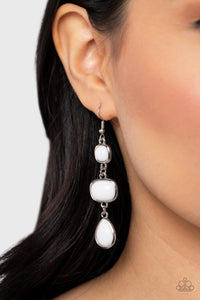 Paparazzi Fashion Frolic - White Earrings