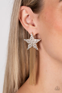 Paparazzi Superstar Solo - Gold Earring