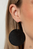 Paparazzi Leathery Loungewear - Black Earring