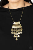 Paparazzi Totem Trek - Brass Necklace