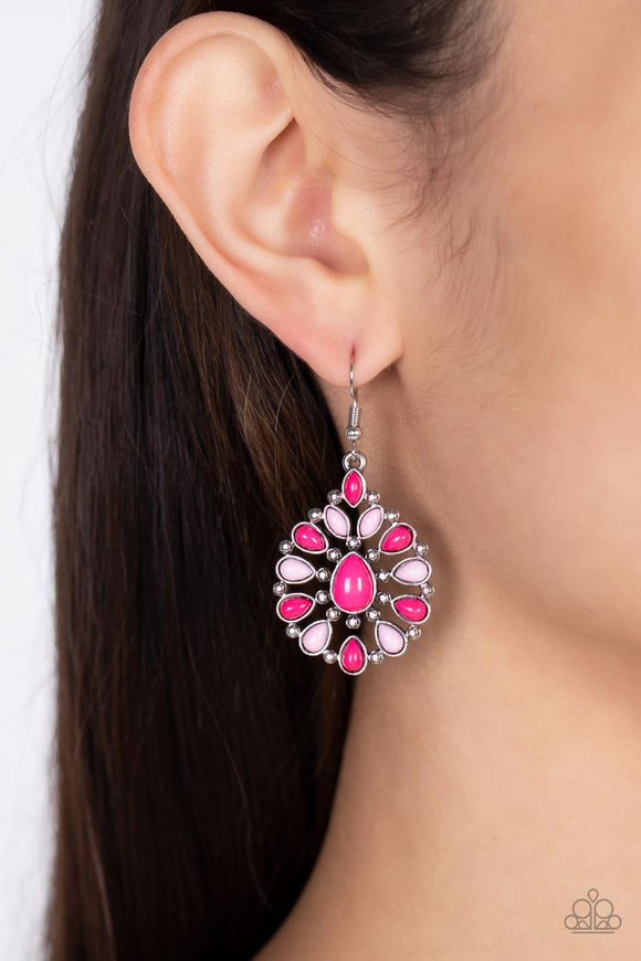 Paparazzi Lively Luncheon - Pink Earrings