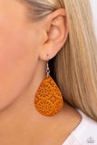 Paparazzi Stylishly Subtropical - Orange Earring