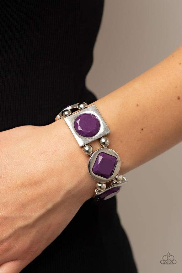 Paparazzi Asymmetrical A-Lister - Purple Bracelet