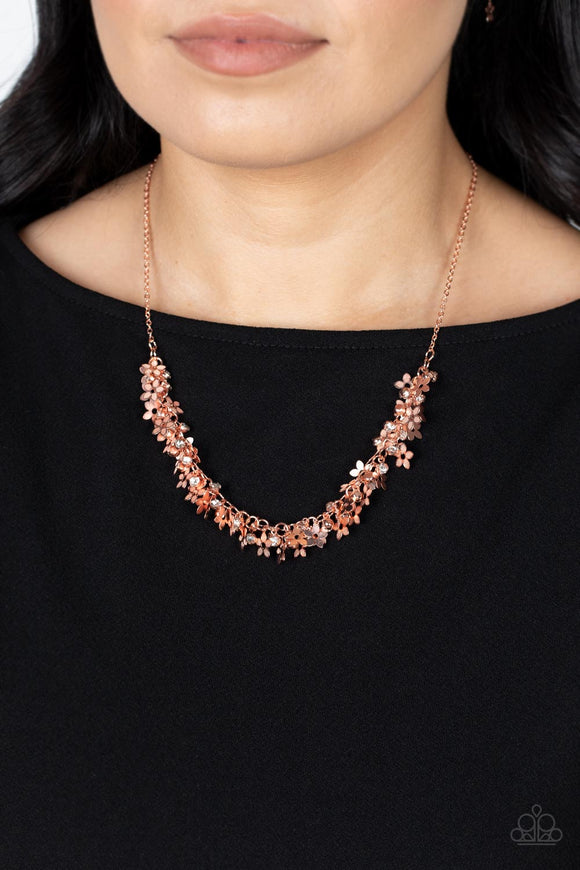 Paparazzi Fearlessly Floral - Copper Necklace