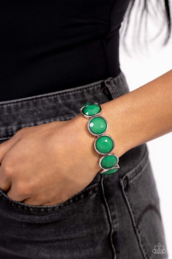 Paparazzi Long Live the Loud - Green Bracelet