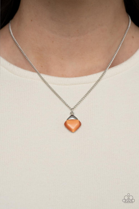 Paparazzi Gracefully Gemstone - Orange Necklace