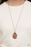 Paparazzi Blissfully Bohemian - Orange Necklace