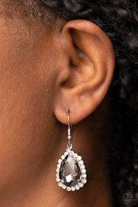 Paparazzi Bippity Boppity BOOM! - Silver Earring