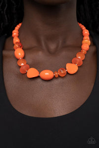 Paparazzi Tropical Tsunami - Orange Necklace