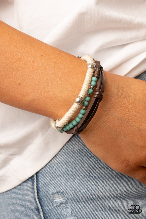 Paparazzi Timber Trail - Blue Bracelet