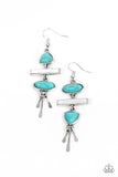 Paparazzi Adventurously Artisan - Blue Earrings