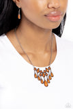 Paparazzi Exceptionally Ethereal - Orange Necklace