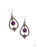 Paparazzi Rocky Mountain Royalty - Purple Earring