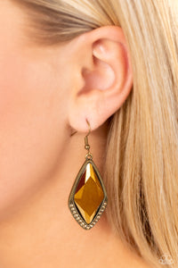 Paparazzi Deco Dazzle - Brass Earring