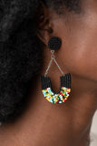 Paparazzi Make it RAINBOW - Black Earrings