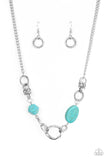 Paparazzi Sonoran Solo - Blue Necklace