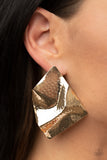 Paparazzi Modern Maverick - Gold Earrings