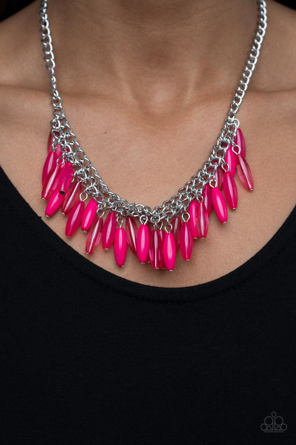 Paparazzi Beach House Hustle - Pink Necklace