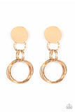 Paparazzi Industrialized Fashion - Gold Earring