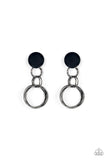 Paparazzi Industrialized Fashion - Black Earring