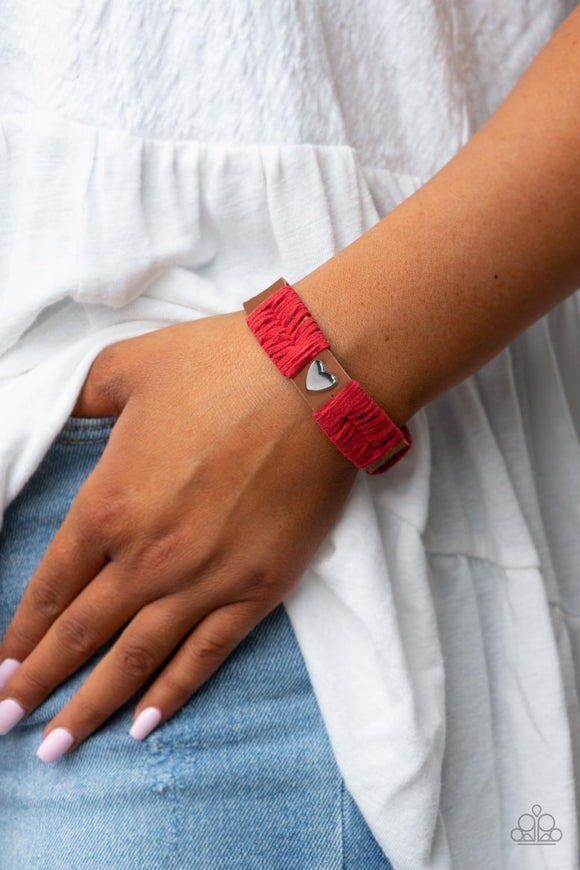 Paparazzi Lusting for Wanderlust - Red Bracelet