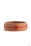 Paparazzi Cross-Stitched Gardens - Red Bracelet