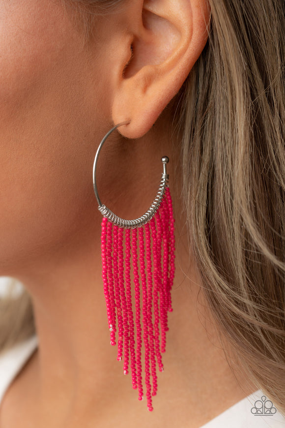 Paparazzi Saguaro Breeze - Pink Earrings