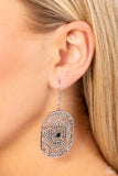 Paparazzi Greco-Roman Romance - Black Earring