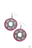 Paparazzi Whirly Whirlpool - Pink Earring