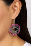 Paparazzi Whirly Whirlpool - Pink Earring