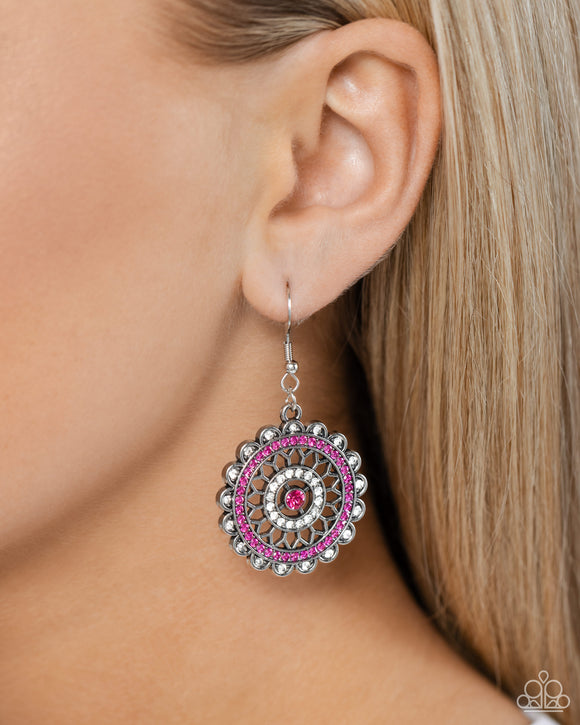 Paparazzi Twinkly Translation - Pink Earring