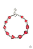 Paparazzi Quarry Quarrel - Red Bracelet
