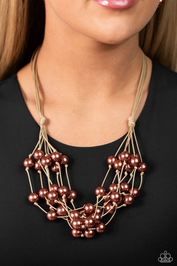 Paparazzi Yacht Catch - Brown Necklace
