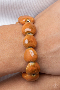 Paparazzi GLAZE a Trail - Orange Bracelet