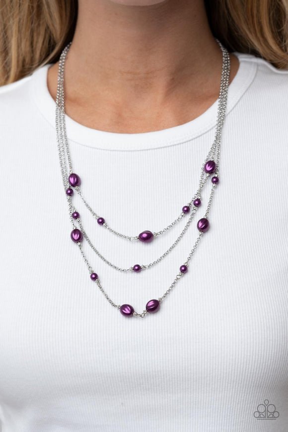 Paparazzi Pearlicious Pop - Purple Necklace
