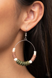 Paparazzi Earthy Esteem - Green  Earring