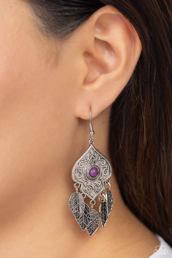 Paparazzi Desert Canopy - Purple Earring