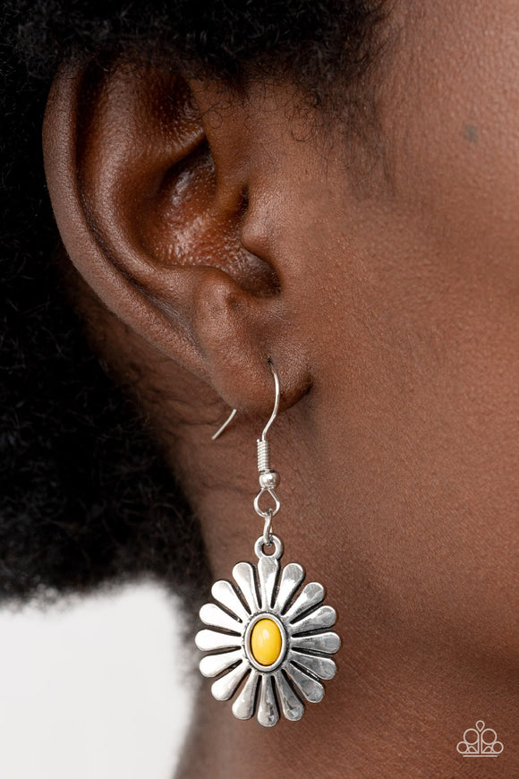 Paparazzi Delectably Daisy - Yellow Earrings