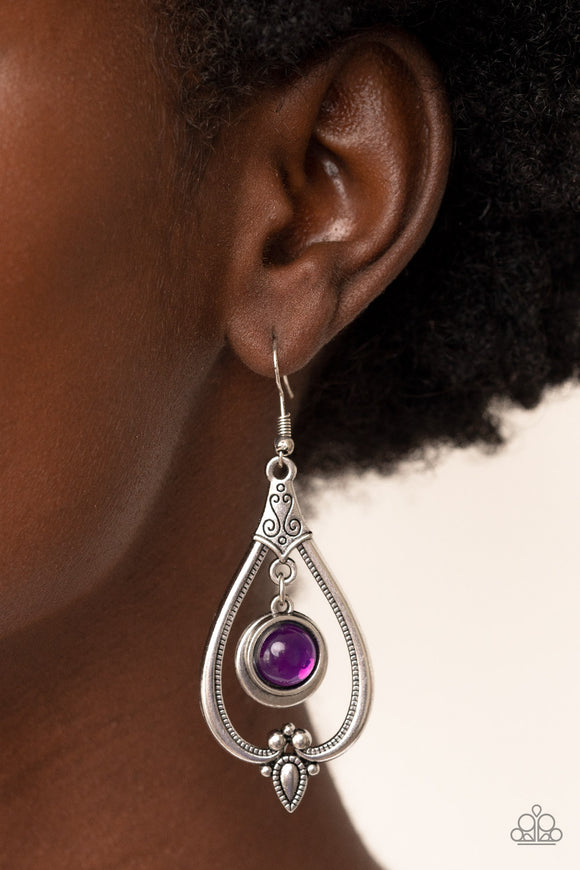 Paparazzi Ethereal Emblem - Purple Earring
