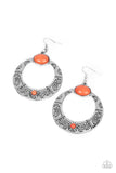 Paparazzi Garden Glyphs - Orange Earrings