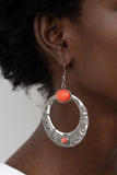 Paparazzi Garden Glyphs - Orange Earrings