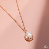 Paparazzi Gracefully Glamorous - Rose Gold Necklace
