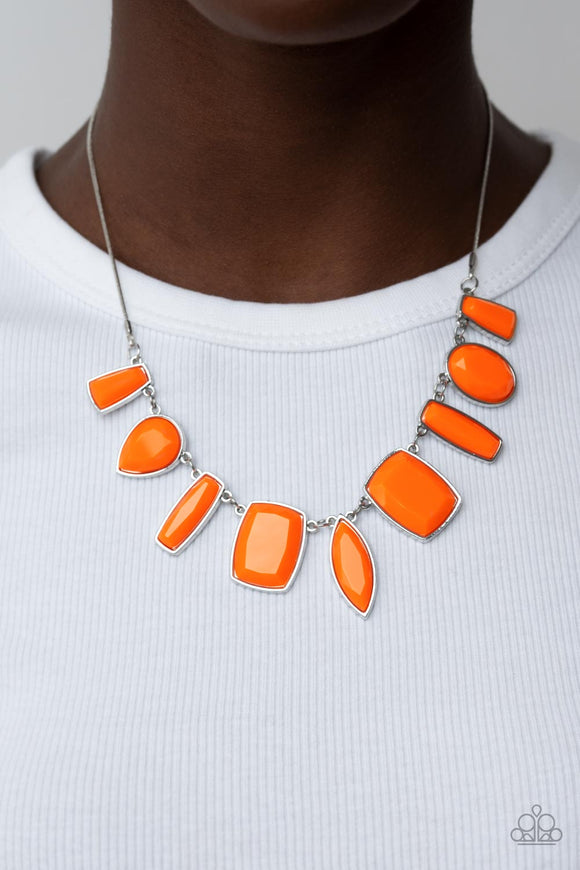 Paparazzi Luscious Luxe - Orange Necklace